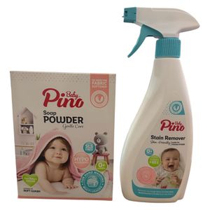 اسپری لکه بر لباس به همراه صابون شستشوی دستی پینو بیبی مدل baby3 وزن 900 گرم مجموعه 2 عددی