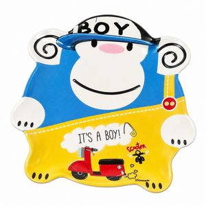 بشقاب کودک زیبا مدل میمون شاد کد newbabyboy