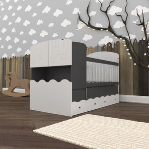 تخت کودک و نوجوان اعیان طرح ستاره مدل fh591 سایز 80x180 سانتی متر