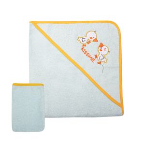حوله نوزادی آدمک مدل جوجه سایز 85x85 سانتی متر به همراه لیف