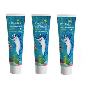 خمیردندان ژله‌ای کودک banana پرونایس  60 گرم مجموعه 3 عددی