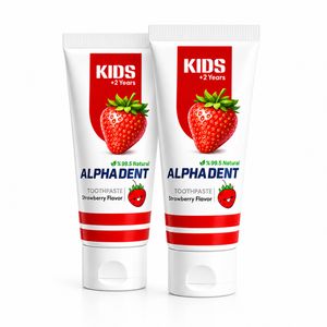 خمیردندان کودک آلفادنت مدل n g strawberry حجم 50 میلی لیتر مجموعه ۲ عددی