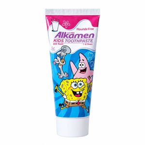 خمیردندان کودک آلکامن مدل kids toothpaste 1 6 years با طعم شکلات حجم 75 میلی‌لیتر