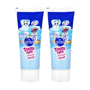 خمیردندان کودک دکتر درما مدل boys حجم 75 میلی لیتر مجموعه 2 عددی