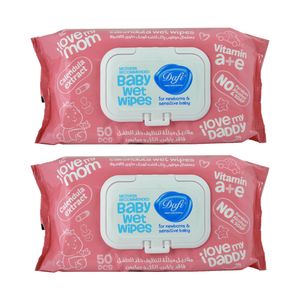 دستمال مرطوب دافی مدل calendula مجموعه 2 عددی