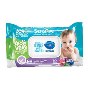 دستمال مرطوب در دار دافی مدل sensetive بسته 70 عددی