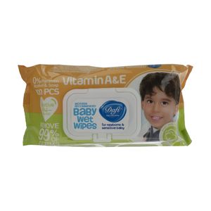 دستمال مرطوب کودک دافی مدل b10 بسته 100 عددی