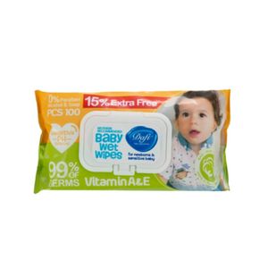 دستمال مرطوب کودک دافی مدل bopek بسته 100 عددی