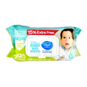 دستمال مرطوب کودک دافی مدل sb100 بسته 100 عددی