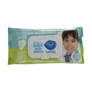 دستمال مرطوب کودک دافی مدل sensetive بسته 100 عددی
