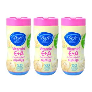 دستمال مرطوب کودک دافی مدل vit3 مجموعه 3 عددی
