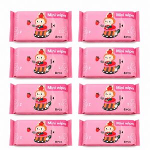دستمال مرطوب کودک طرح کرومی مدل beanpie مجموعه 8 عددی