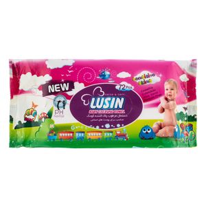 دستمال مرطوب کودک لوسین مدل معطر بسته 72 عددی