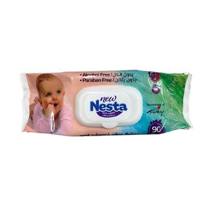 دستمال مرطوب کودک نستا بیبی مدل nn  14 بسته 90 عددی
