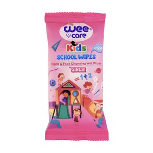 دستمال مرطوب کودک وی کر مدل  happy girls بسته 12 عددی