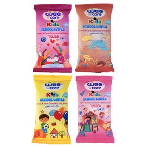 دستمال مرطوب کودک وی کر مدل girls مجموعه 4 عددی