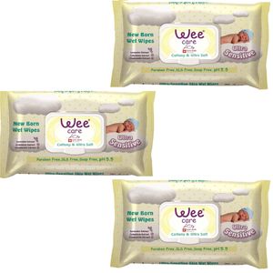 دستمال مرطوب کودک وی کر مدل ultra sensitive سه بسته 63 عددی