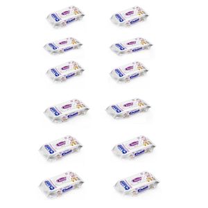 دستمال مرطوب کودک چانف مدل اقتصادی مجموعه 12 عددی