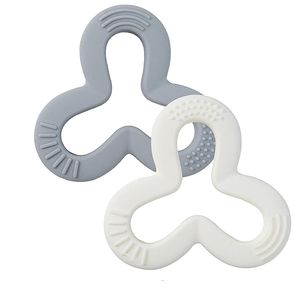 دندان گیر کودک هیروشی مدل silicone shamrock teether بسته 2 عددی
