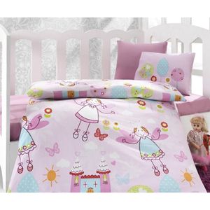 سرویس خواب 4 تکه کودک کاتن باکس مدل tales pink