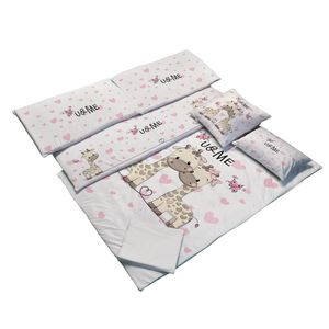 سرویس روتختی 7 تکه کودک مامزکیوتی مدل دو زرافه sk46