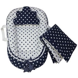 سرویس سه تکه خواب نوزادی آویراد طرح ستاره کد asnavy0002