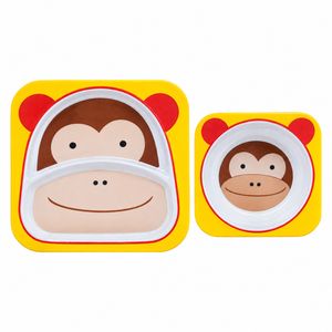 سرویس غذاخوری کودک مهروز مدل zkmonkey مجموعه 2 عددی