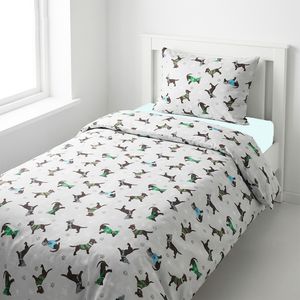 سرویس ملحفه کودک و نوزاد الفین مدل dogs یکنفره 3 تکه