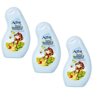 شامپو سر بچه اکتیو مدل lion حجم 250 میلی لیتر بسته 3 عددی