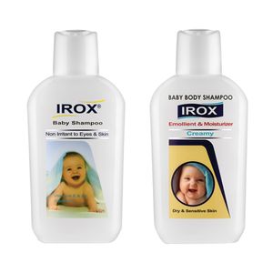 شامپو سر و بدن ایروکس مدل non irritant حجم 200 میلی لیتر مجموعه 2 عددی