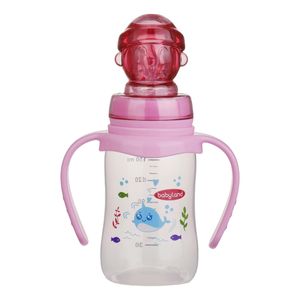 شیشه شیر بیبی لند مدل کلاسیک ارتودنسی ملوان دسته دار کد 05531 pp گنجایش 150 میلی لیتر