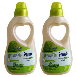 صابون مایع لباسشویی کودک فیروز مدل floral وزن 1000 گرم مجموعه 2 عددی