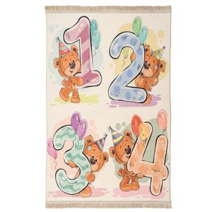 فرش ماشینی خاتون طرح کودک کد kb100356 زمینه کرم
