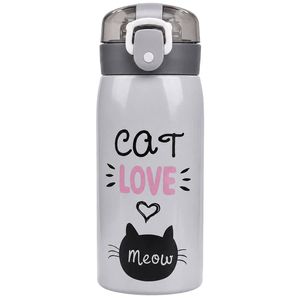 فلاسک کودک مدل گربه meow طرح cat love گنجایش 350 لیتر
