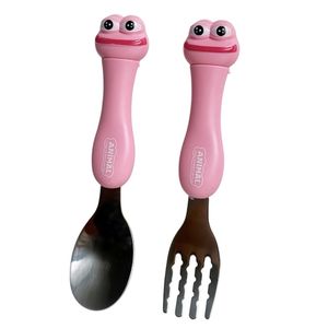 قاشق چنگال کودک مدل pink animal