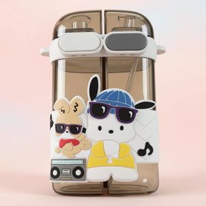 قمقمه کودک طرح دو مخزنه مدل pochacco گنجایش 0.65 لیتر