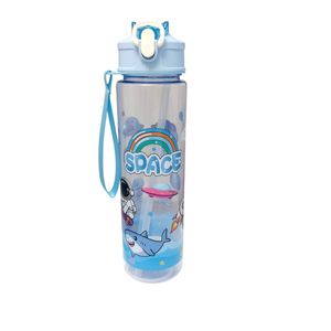 قمقمه کودک طرح رنگین کمان و فضانورد  کد 6552 3 گنجایش 0.65 لیتر