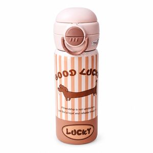 قمقمه کودک مدل دوحالته lucky dog نی دار و آسان نوش soosoo49 گنجایش 0.52 لیتر