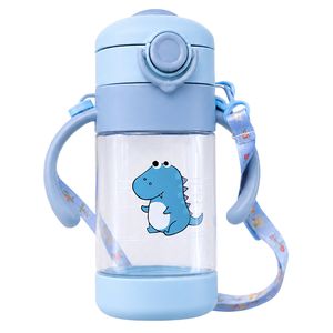قمقمه کودک مدل نی دار طرح دایناسور کوچولو hello dude گنجایش 0.28 لیتر