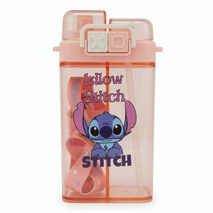 قمقمه کودک مدل کتابی دومخزنه طرح استیچ کلاسیک classic stitch گنجایش 0.5 لیتر