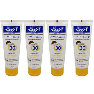 لوسیون ضد آفتاب بچه آردن مدل spf 30 حجم 75 میلی لیتر مجموعه چهار عددی