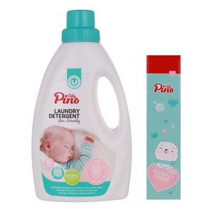 مایع لباسشویی کودک پینو بیبی مدل laundry detergent وزن 1000 گرم به همراه مداد رنگی 6 رنگ پینو بیبی کد 006