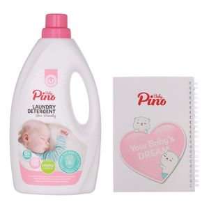 مایع لباسشویی کودک پینو بیبی مدل laundry detergent وزن 2000 گرم به همراه دفتر نقاشی پینو بیبی کد 004