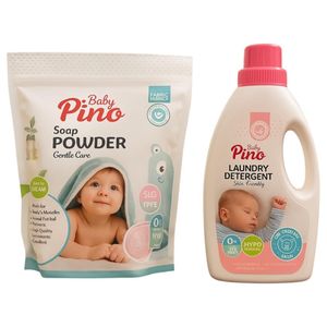 مایع و پودر ماشین لباسشویی پینو بیبی مدل mix وزن 1800 گرم مجموعه 2 عددی