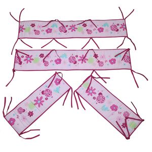 محافظ دور تخت کودک مدل ladybugs and flowers کد 2021 مجموعه 4 عددی
