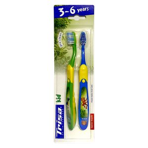 مسواک کودک تریزا مدل pro clean برس نرم بسته 2 عددی