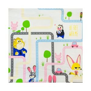 ملحفه آدنو مدل zootopia کد ir82 یک نفره سایز 100x150 سانتی متر