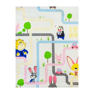 ملحفه آدنو مدل zootopia کد ir82 یک نفره سایز 70x135 سانتی متر