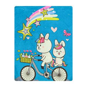 ملحفه میکرو کودک آدنو مدل rainbow کد mc11 سایز 100x150 سانتی متر