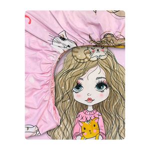 ملحفه کودک آدنو مدل little girl کد ch130 یک نفره سایز 70x135 سانتی متر